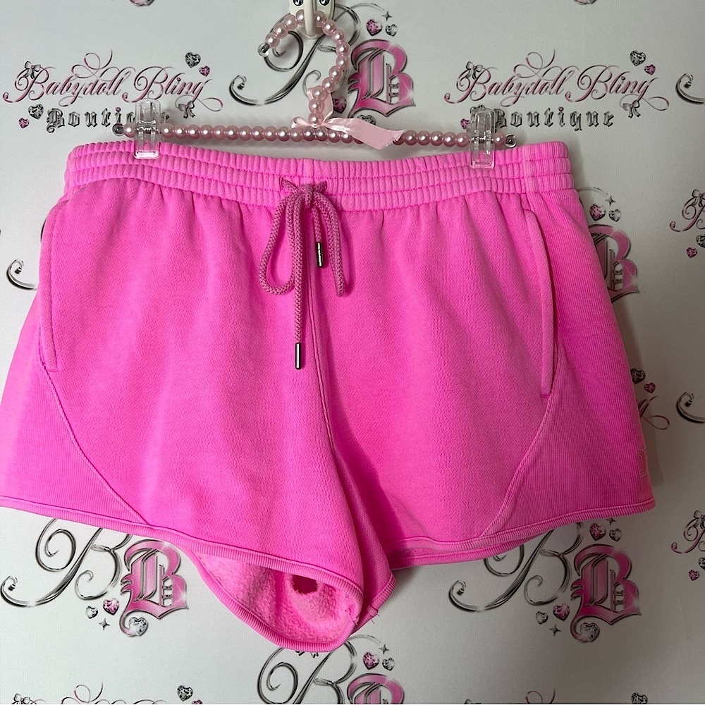 PINK Victoria's Secret Athletic Shorts in Vibrant Pink neon soft stretchy